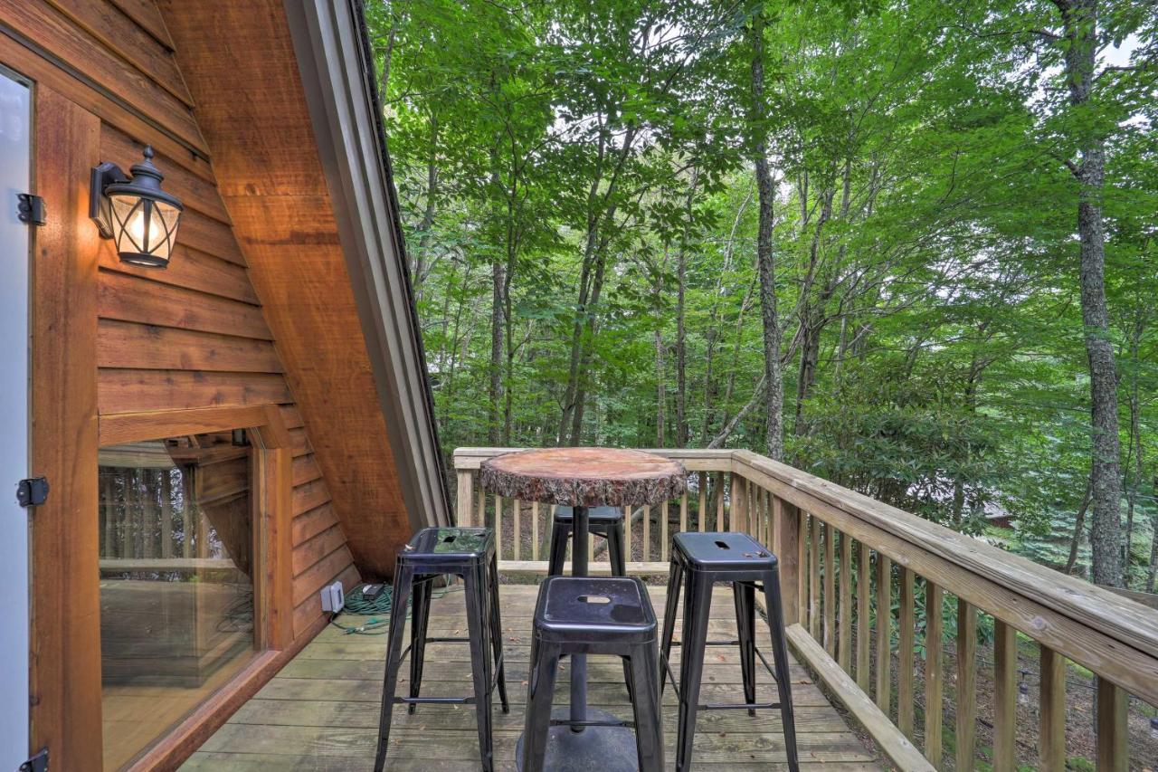 A-Frame Cabin With Hot Tub 1 Mi To Beech Mountain! 외부 사진