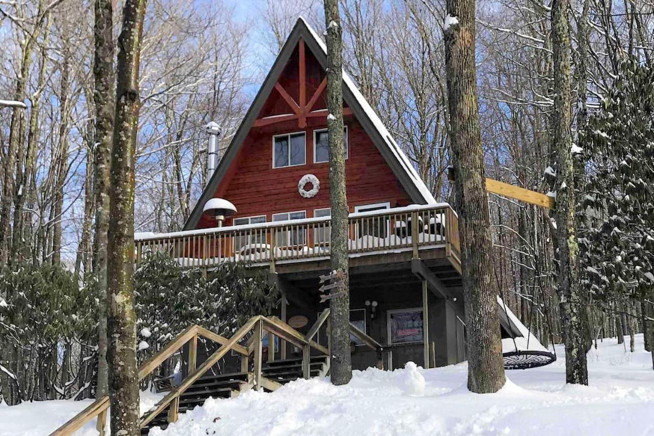 A-Frame Cabin With Hot Tub 1 Mi To Beech Mountain! 외부 사진
