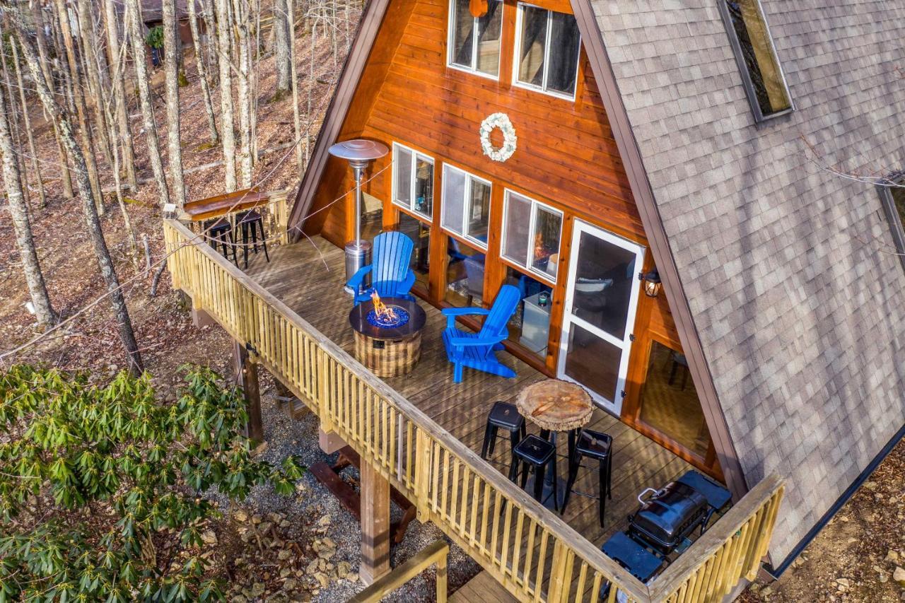 A-Frame Cabin With Hot Tub 1 Mi To Beech Mountain! 외부 사진