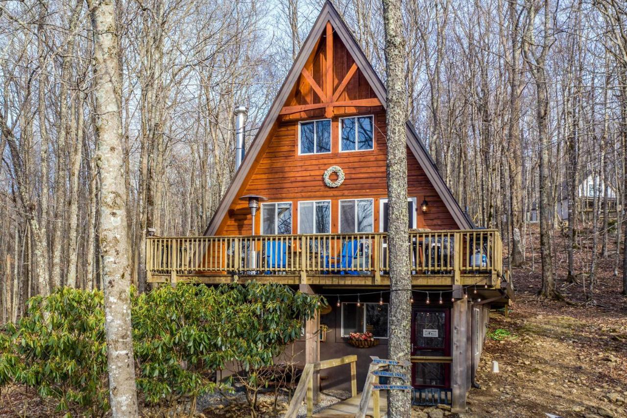 A-Frame Cabin With Hot Tub 1 Mi To Beech Mountain! 외부 사진
