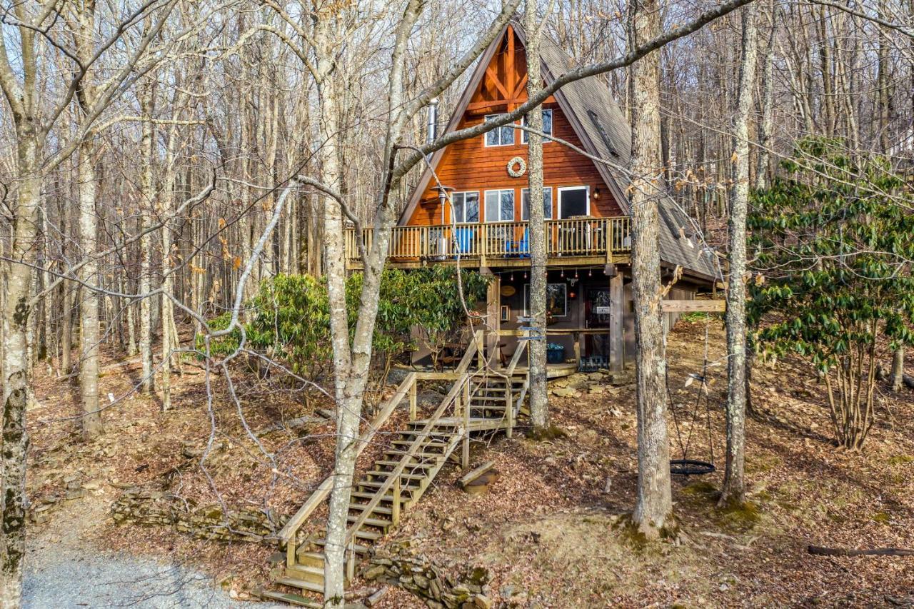 A-Frame Cabin With Hot Tub 1 Mi To Beech Mountain! 외부 사진